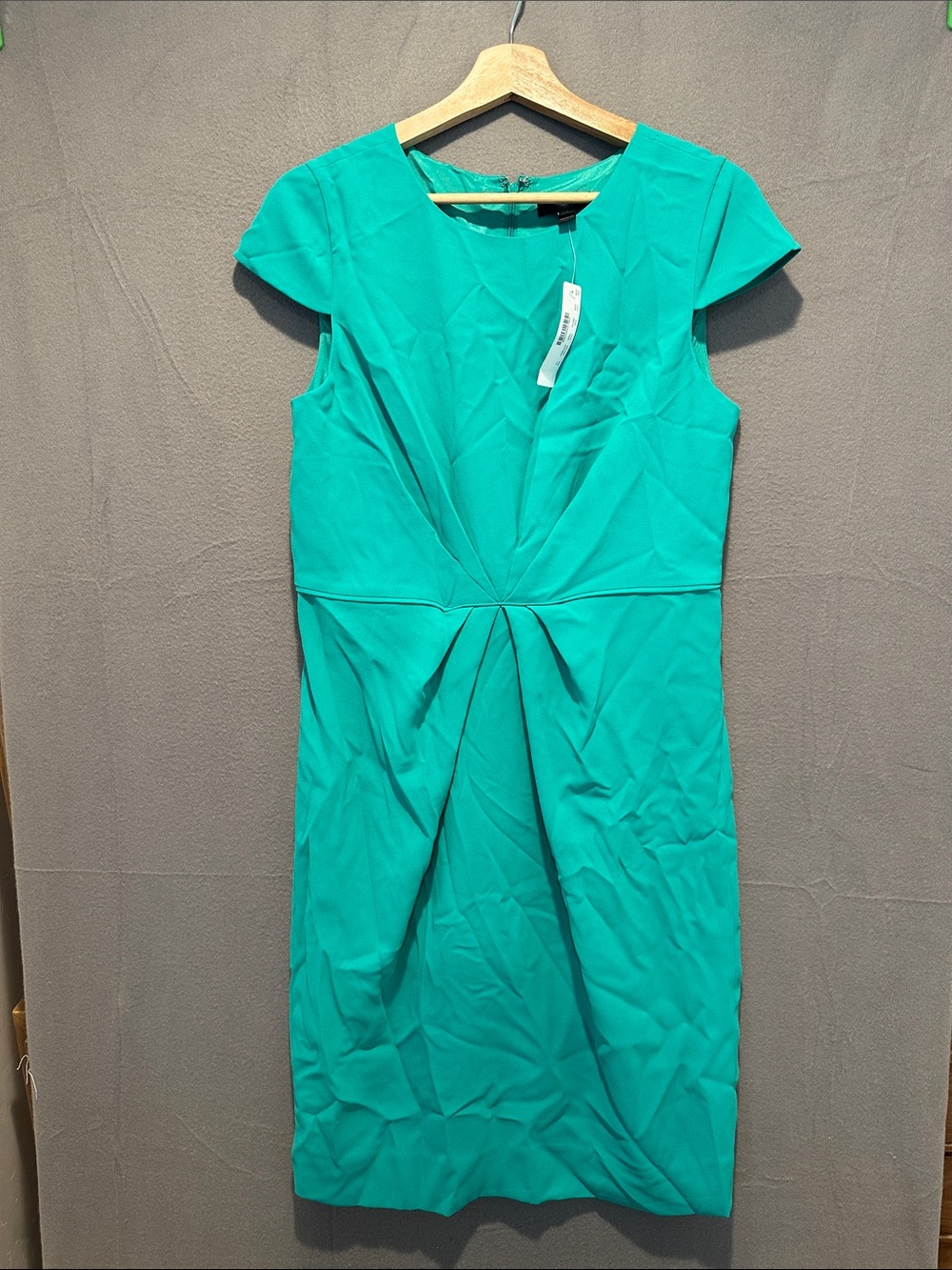 Women's Teal Cap-Sleeve Sheath Dress